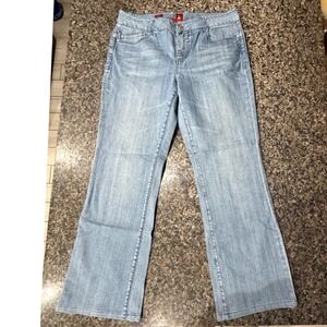 Sassoon Ooh La La Bootcut Boogie Jeans Light Wash Embroidered Wing Pockets 10